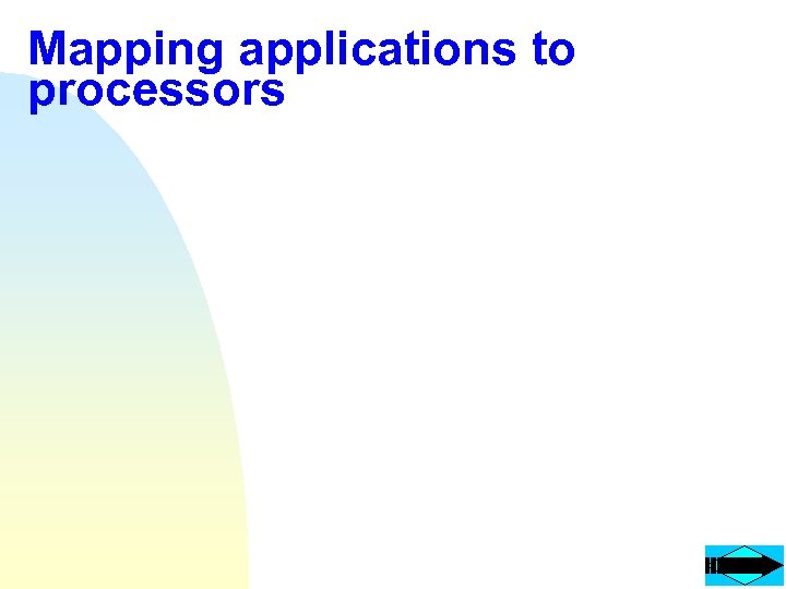 Mapping applications to processors 