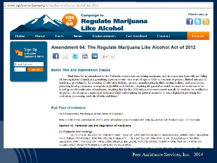 Peer Assistance Services, Inc. 2014 