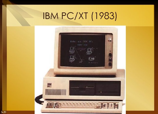IBM PC/XT (1983) 3 -20 
