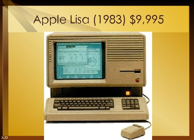 Apple Lisa (1983) $9, 995 3 -22 