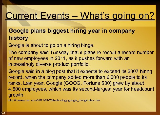 Current Events – What’s going on? Google plans biggest hiring year in company history