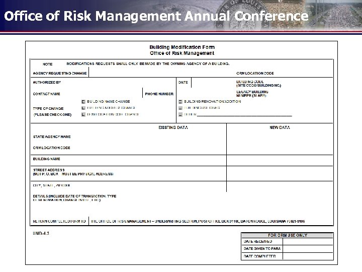 Office of Risk Management Annual Conference 