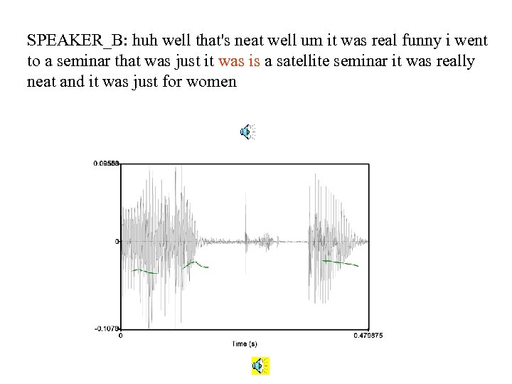 SPEAKER_B: huh well that's neat well um it was real funny i went to