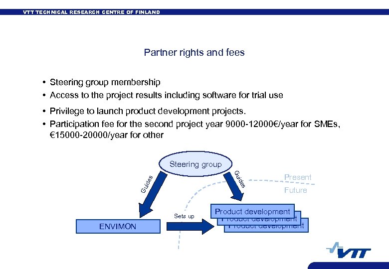 VTT TECHNICAL RESEARCH CENTRE OF FINLAND Partner rights and fees • Steering group membership