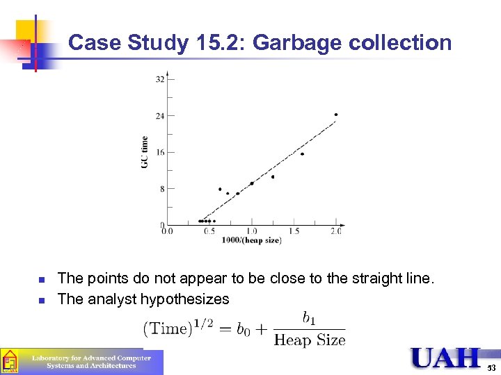 Case Study 15. 2: Garbage collection n n The points do not appear to