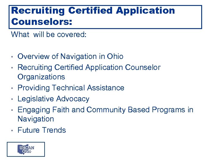 Certified Application Counselors In Ohio Nita Carter Health