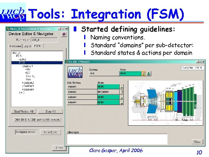 Tools: Integration (FSM) ❚ Started defining guidelines: ❙ Naming conventions. ❙ Standard “domains” per