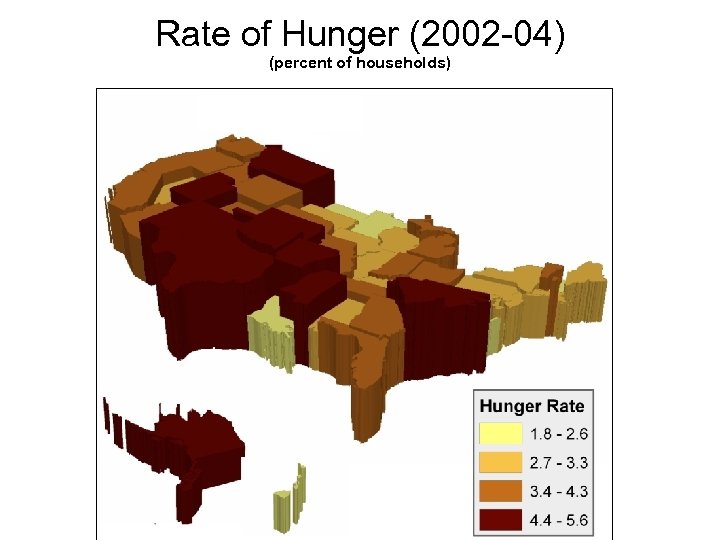 Rate of Hunger (2002 -04) (percent of households) 