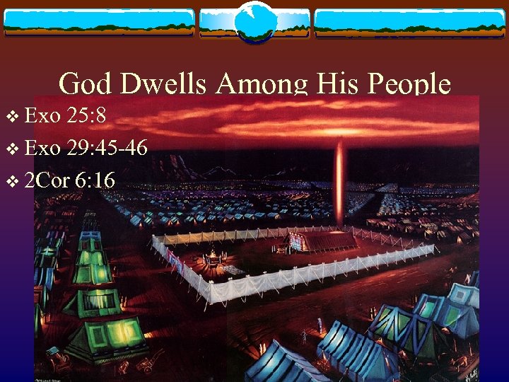 God Dwells Among His People v Exo 25: 8 v Exo 29: 45 -46
