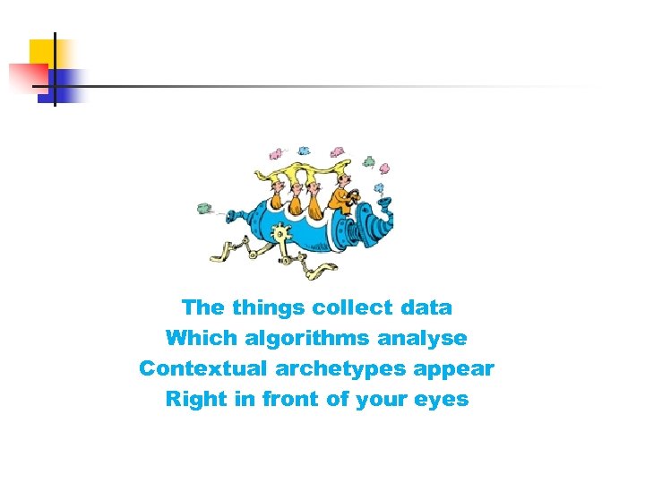 The things collect data Which algorithms analyse Contextual archetypes appear Right in front of