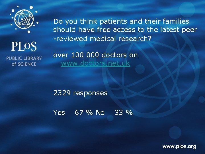 Do you think patients and their families should have free access to the latest