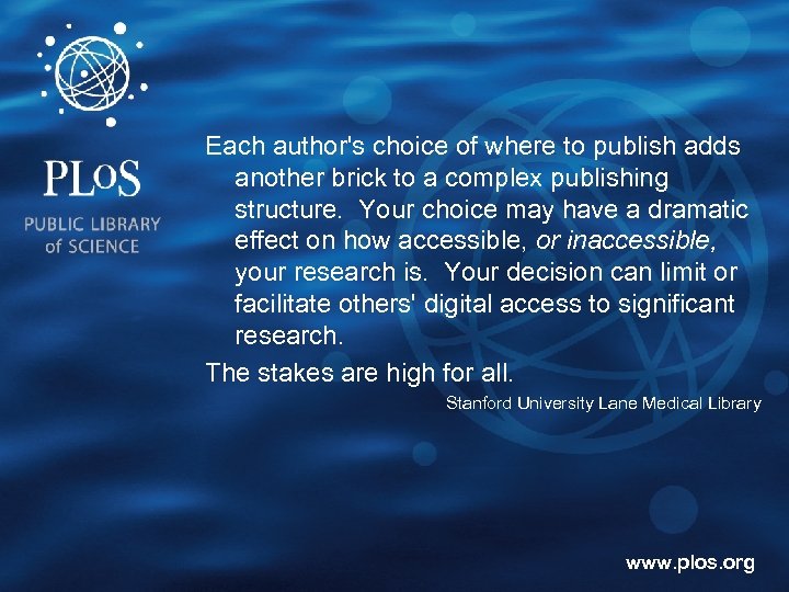 Each author's choice of where to publish adds another brick to a complex publishing