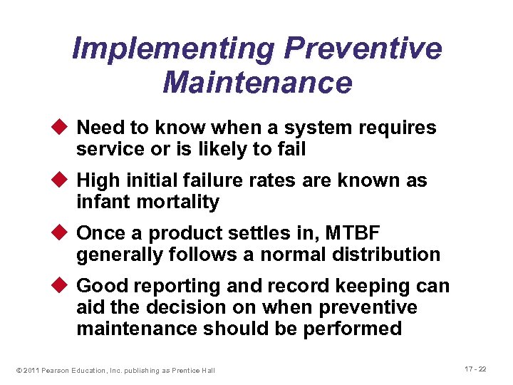 3.3 presentation assignment maintenance and reliability