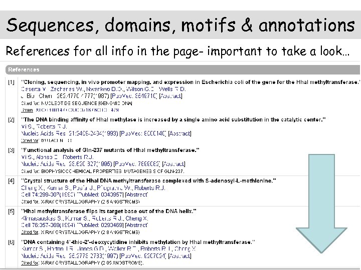 Sequences, domains, motifs & annotations References for all info in the page- important to