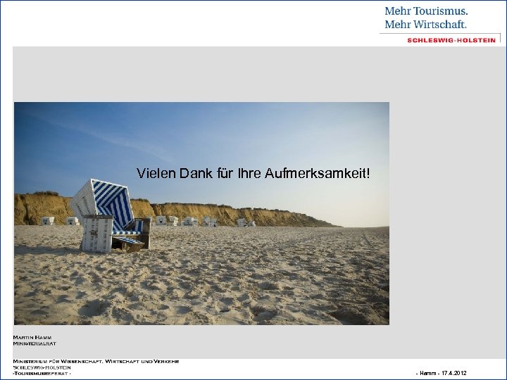 Vielen Dank für Ihre Aufmerksamkeit! - Hamm - 17. 4. 2012 