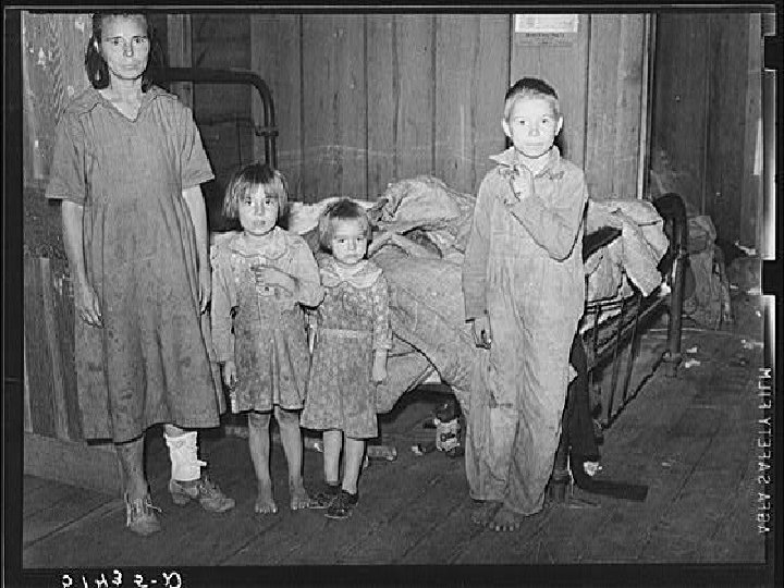 Part of RR (Rural Rehabilitation) family: children have hookworm, mother has pellagra and milk