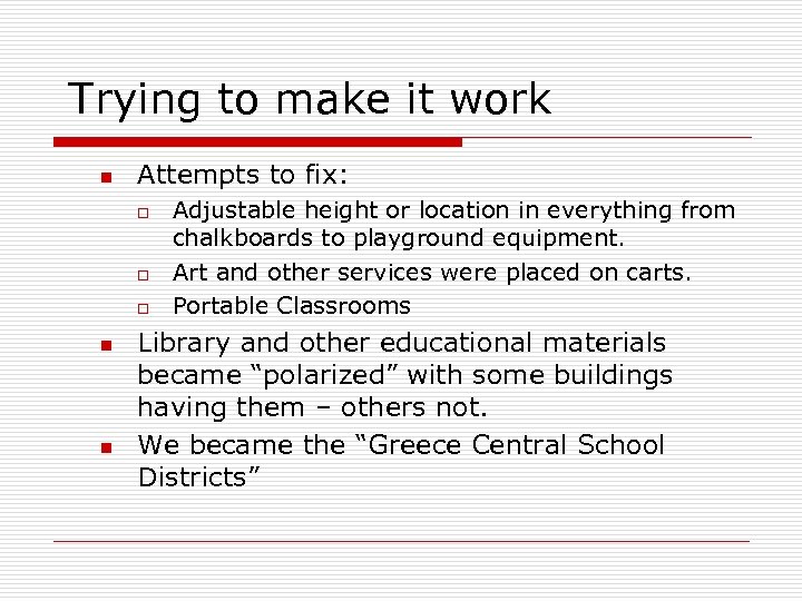 Trying to make it work n Attempts to fix: o o o n n