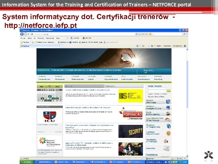 Information System for the Training and Certification of Trainers – NETFORCE portal System informatyczny