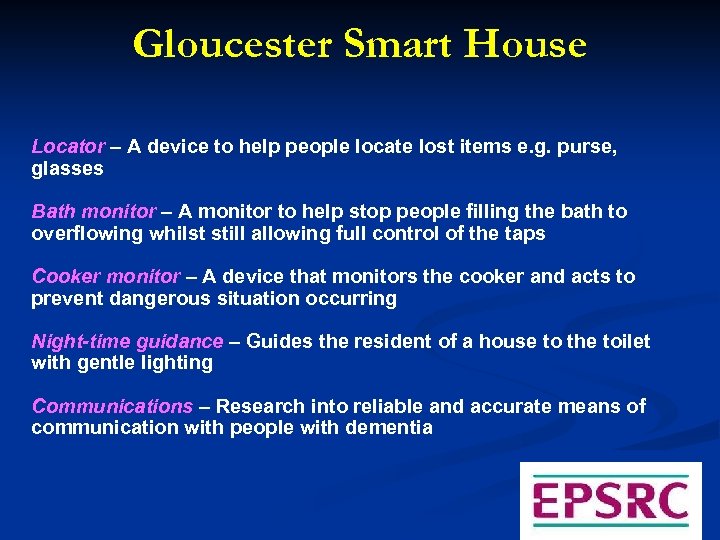 Gloucester Smart House Locator – A device to help people locate lost items e.