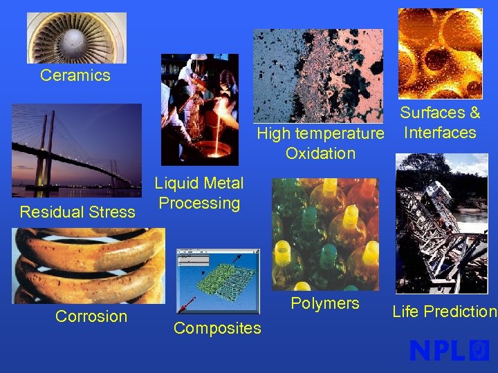Ceramics Surfaces & High temperature Interfaces Oxidation Residual Stress Corrosion Liquid Metal Processing Polymers