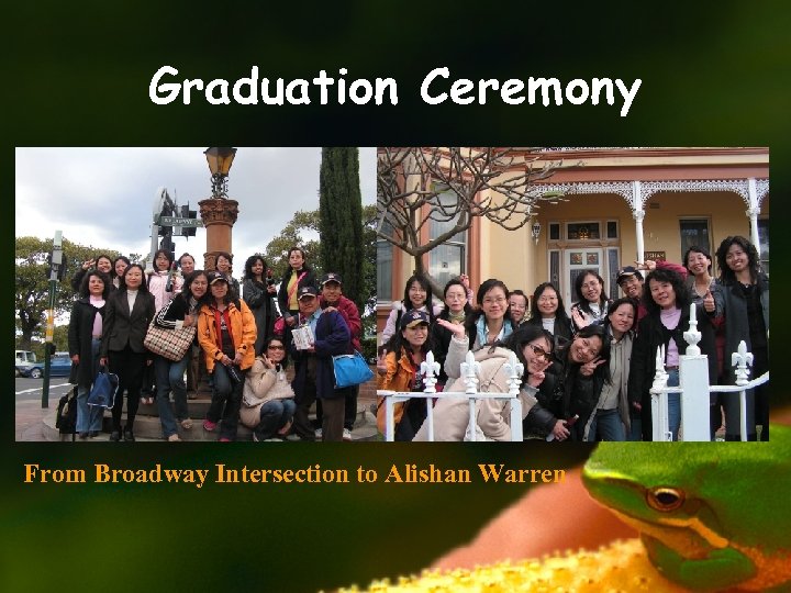 Graduation Ceremony From Broadway Intersection to Alishan Warren 