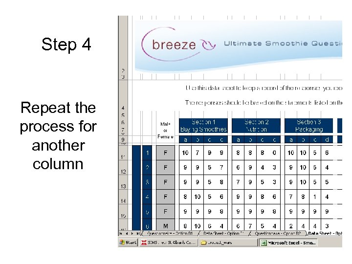 Step 4 Repeat the process for another column 
