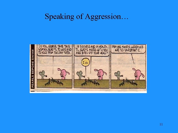 Speaking of Aggression… 11 
