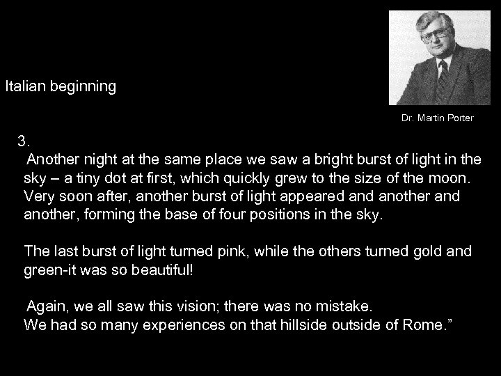 Italian beginning Dr. Martin Porter 3. Another night at the same place we saw