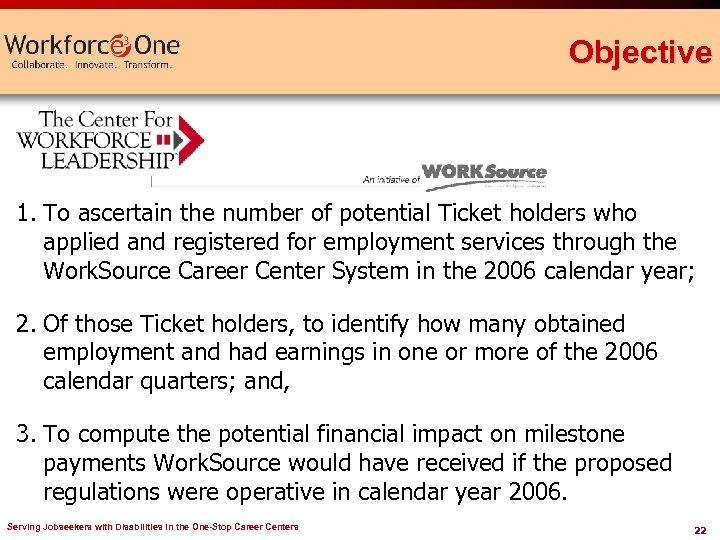Objective 1. To ascertain the number of potential Ticket holders who applied and registered
