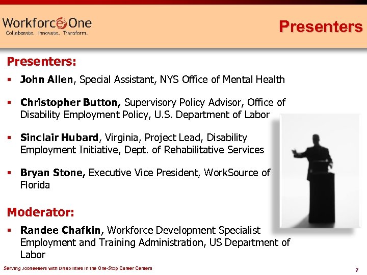 Presenters: § John Allen, Special Assistant, NYS Office of Mental Health § Christopher Button,