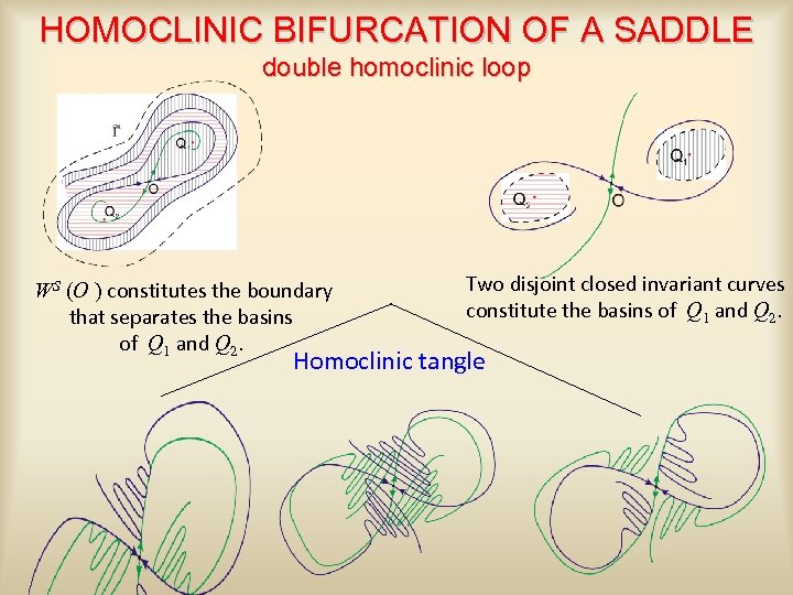 HOMOCLINIC BIFURCATION OF A SADDLE double homoclinic loop WS (O ) constitutes the boundary