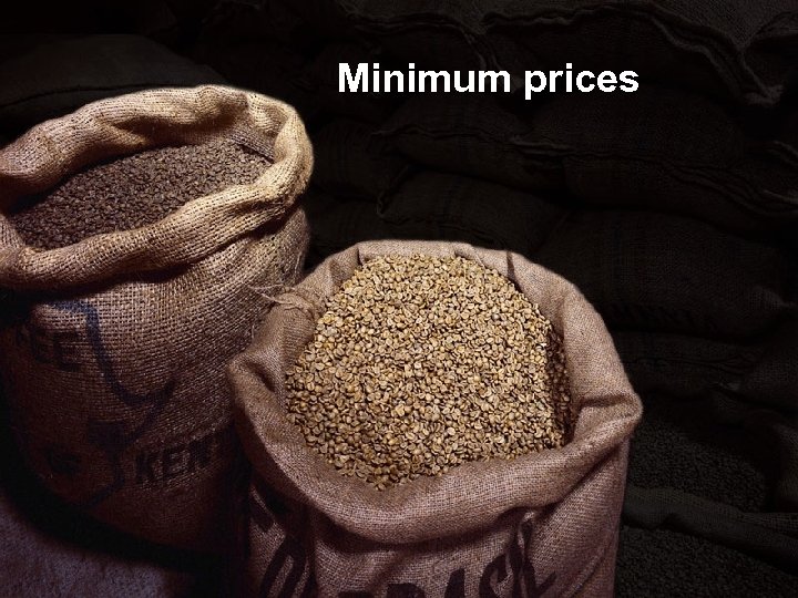 Minimum prices 