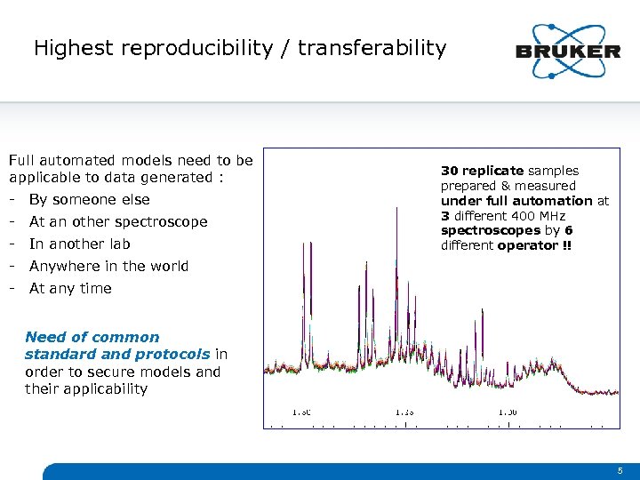 Highest reproducibility / transferability Full automated models need to be applicable to data generated