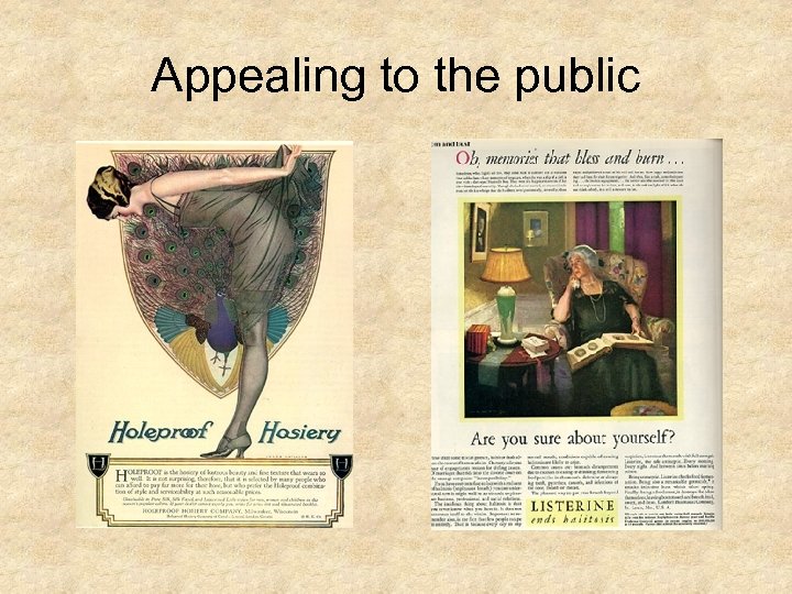 Appealing to the public 