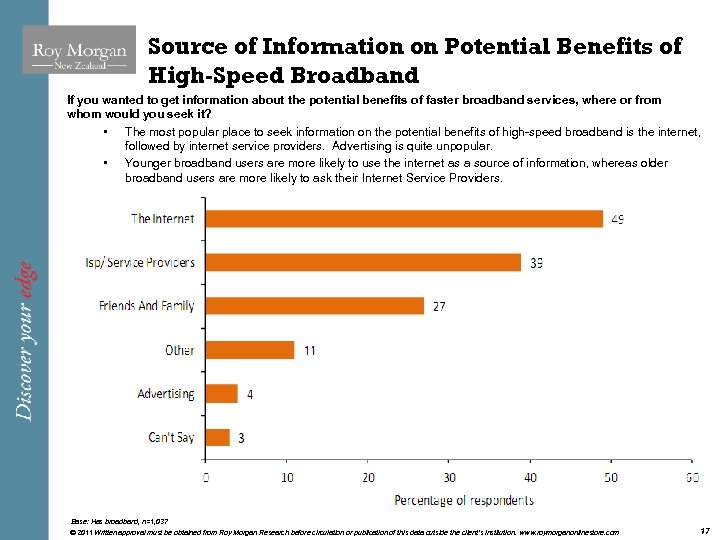Source of Information on Potential Benefits of High-Speed Broadband If you wanted to get