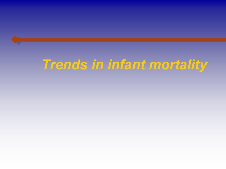Trends in infant mortality 