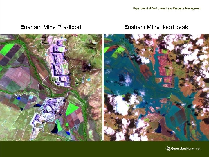 Ensham Mine Pre-flood Ensham Mine flood peak 