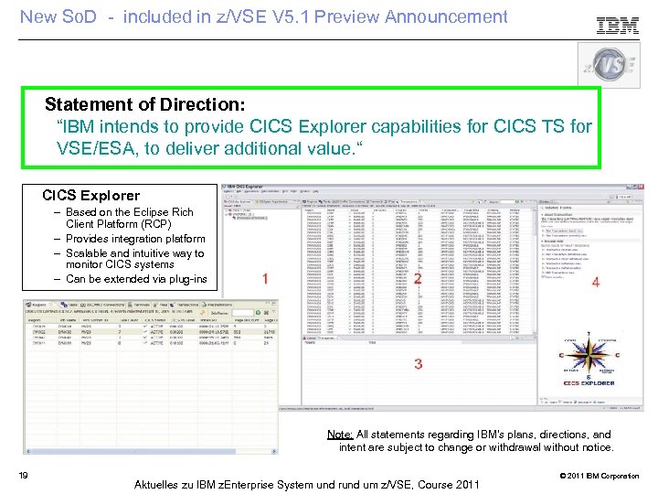 New So. D - included in z/VSE V 5. 1 Preview Announcement Statement of