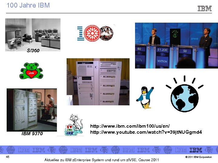 100 Jahre IBM S/360 IBM 9370 45 http: //www. ibm. com/ibm 100/us/en/ http: //www.