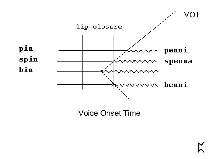 VOT Voice Onset Time 
