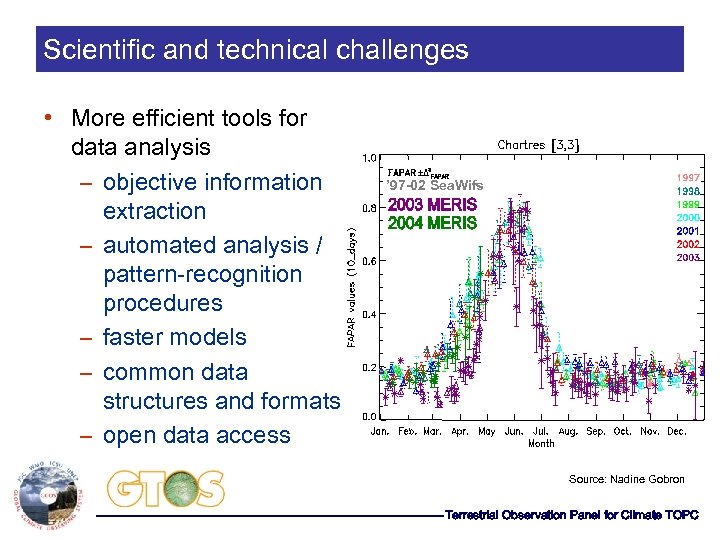 Scientific and technical challenges • More efficient tools for data analysis – objective information