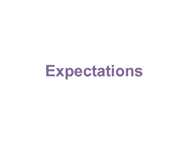 Expectations 