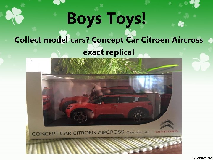 Boys Toys! Collect model cars? Concept Car Citroen Aircross exact replica! 