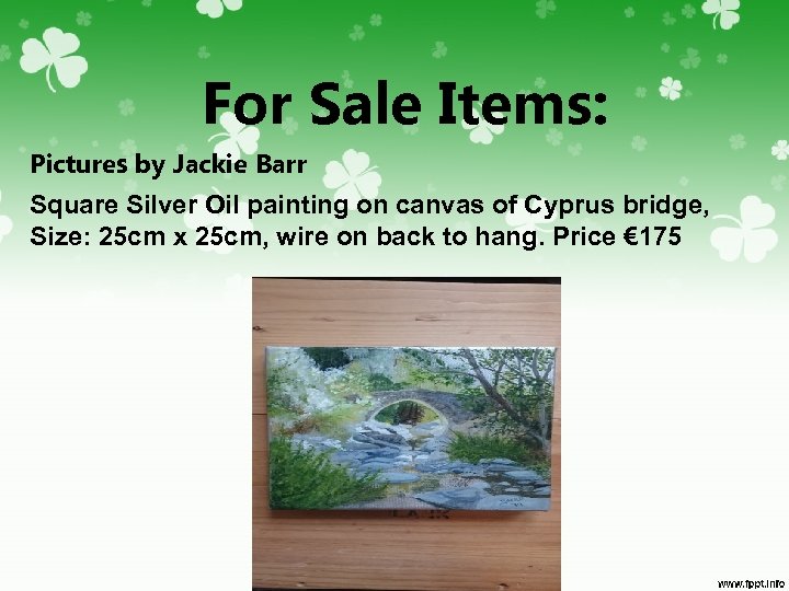 For Sale Items: Pictures by Jackie Barr Square Silver Oil painting on canvas of