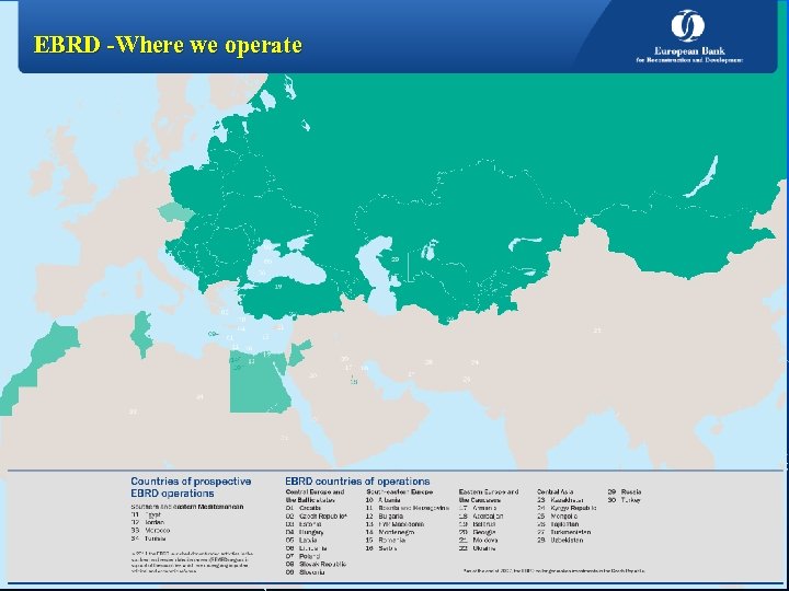 EBRD -Where we operate 