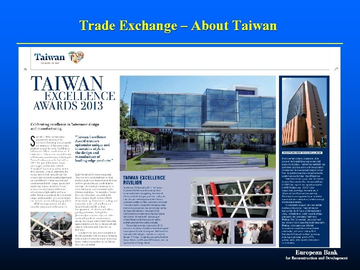 Trade Exchange – About Taiwan 