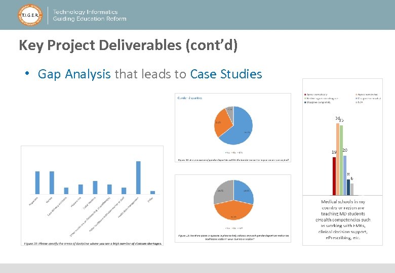 Key Project Deliverables (cont’d) • Gap Analysis that leads to Case Studies 
