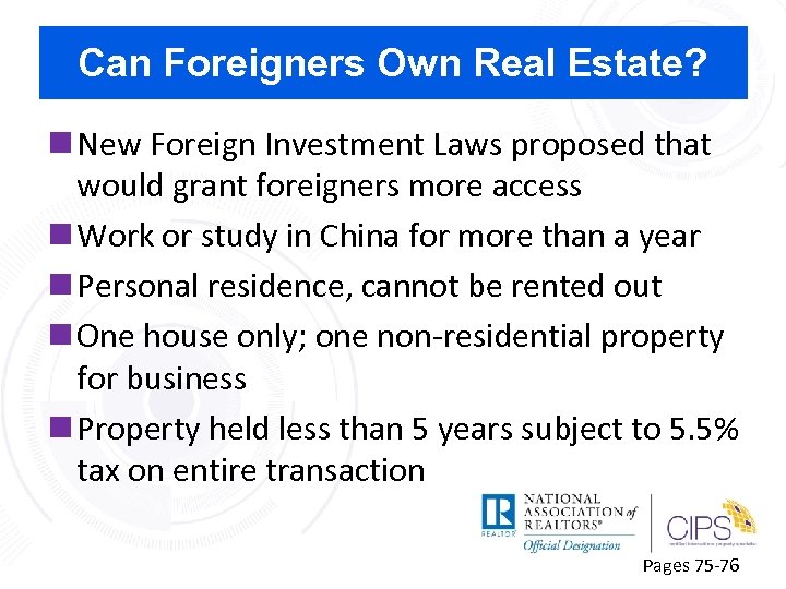 Can Foreigners Own Real Estate? n New Foreign Investment Laws proposed that would grant