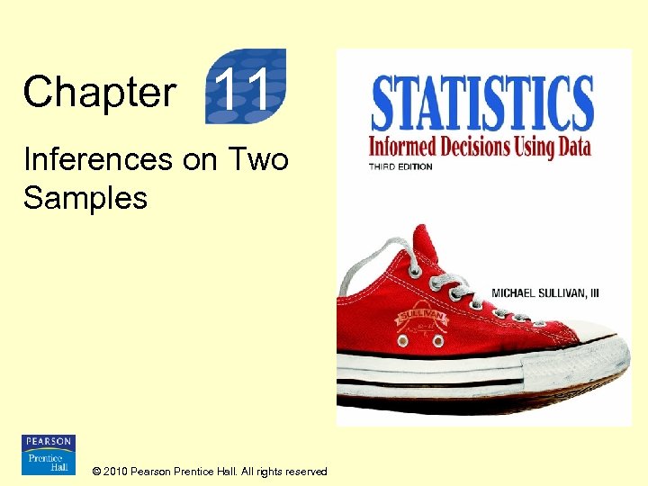 Chapter 11 Inferences on Two Samples © 2010 Pearson Prentice Hall. All rights reserved