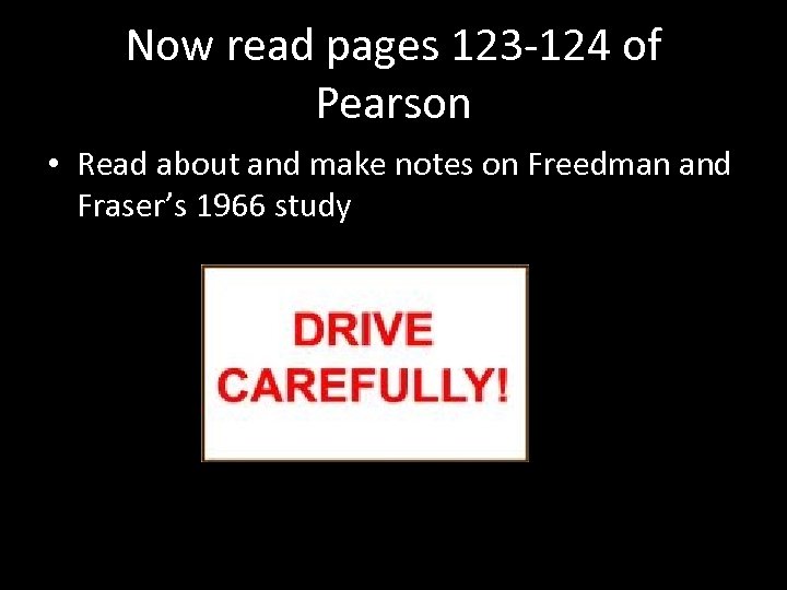 Now read pages 123 -124 of Pearson • Read about and make notes on